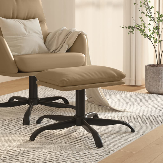 vidaXL Fotpall cappuccino 60x60x39 cm konstläder