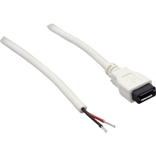 Micro USB-B-kontakt med en öppen ände 10080104 Koppling rak Micro USB-B-koppling BKL Electronic Innehåll: 1 st