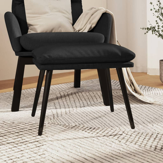 vidaXL Fotpall svart 45x29,5x39 cm glansig konstläder