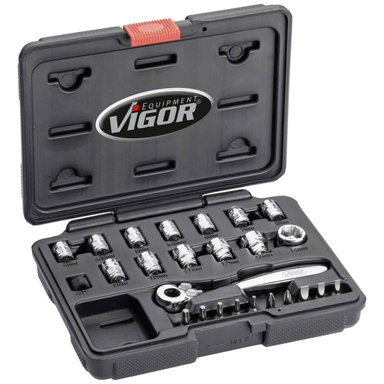 Vigor V5202 Hylsnyckelsats 1/4 V5202