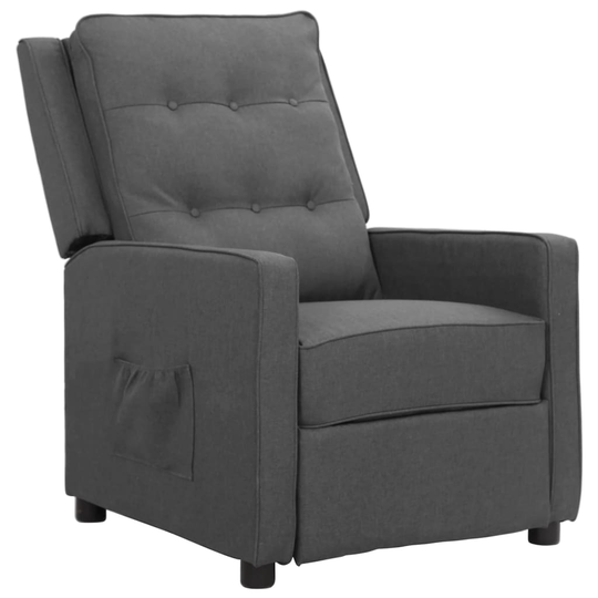 vidaXL Reclinerstol ljusgrå tyg