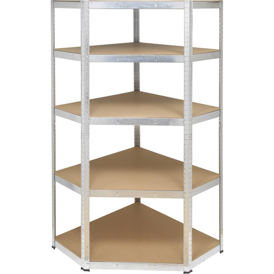 TOOLCRAFT KPW77 Lagerhylla hörnmodul 175 kg (B x H x D) 70 x 180 x 70 cm Metall, MDF Förzinkat, Silver Trägolv