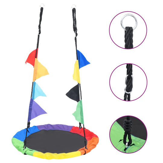 vidaXL Gunga med flaggor 100 cm