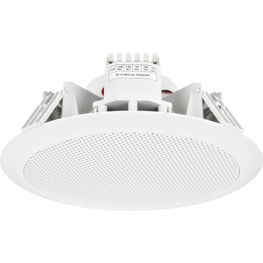 ELA-inbyggnadshögtalare Monacor EDL-158 15 W 100 V Vit 1 st