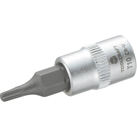 TOOLCRAFT T10 816080 T-Profil Hylsnyckel-bitsinsats T 10 1/4