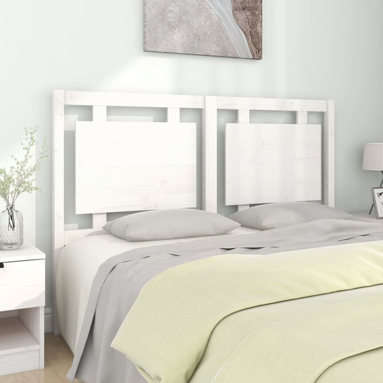 vidaXL Sänggavel vit 140,5x4x100 cm massiv furu.