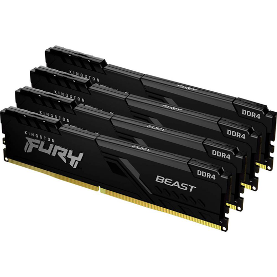 Kingston KF426C16BBK4/128 Internminne Desktop Kit FURY Beast 128 GB 4 x 32 GB DDR4 2666 MHz CL16