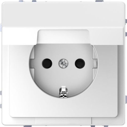 Schneider Electric MTN2310-6035 Vägguttag 1-vägs, jordat, lock Vit