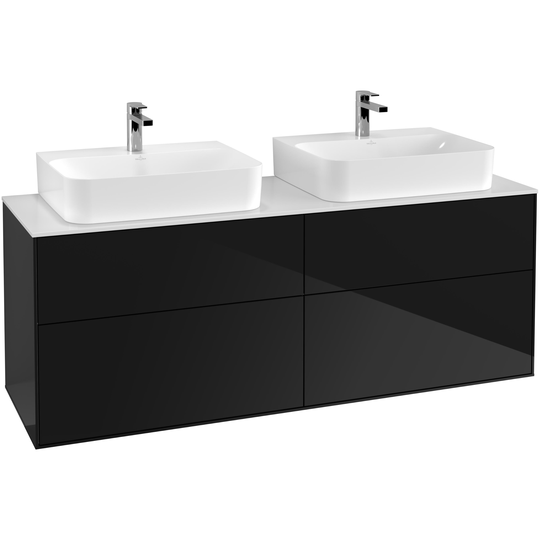 Tvättställsskåp Villeroy & Boch Finion med 4 Lådor och Bänkskiva för Två Tvättställ