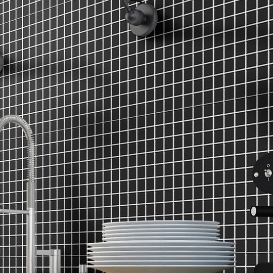 Klinkermosaik Arredo Titan Black Matt 3x3 cm