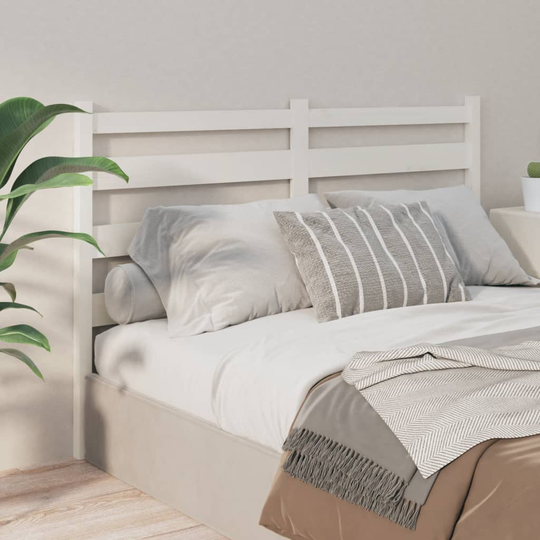 vidaXL Sänggavel vit 126x4x100 cm massiv furu