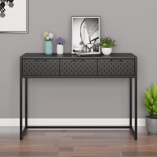 vidaXL Konsolbord antracit 106x35x75 cm stål