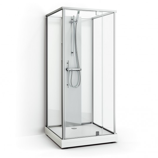 Box One - Klarglas Natur 103x103