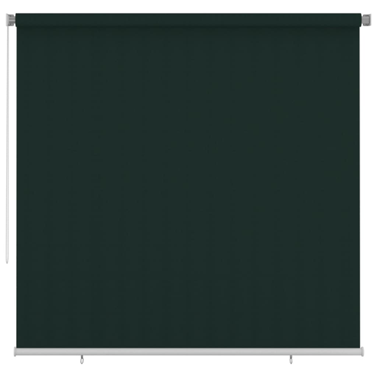 vidaXL Rullgardin utomhus 240x230 cm mörkgrön HDPE