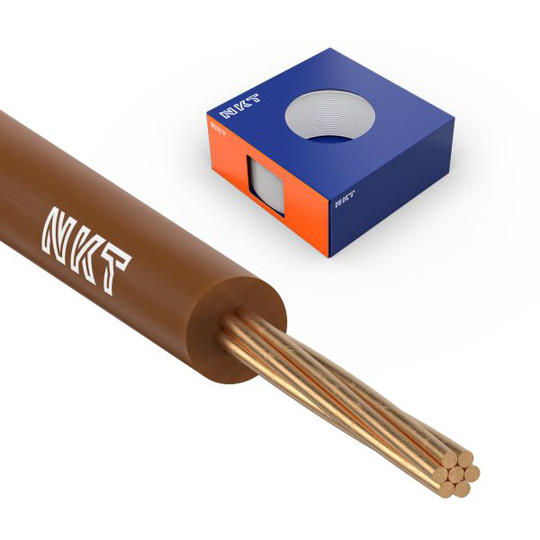 NKT FQ XTRA Installationskabel 450/750V, 1.5 mm², 100 m ring Brun