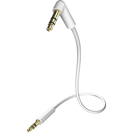 Inakustik Teleplugg Audio Anslutningskabel [1x Teleplugg 3.5 mm - 1x Teleplugg 3.5 mm] 1.50 m Vit, Silver guldpläterad kontakt
