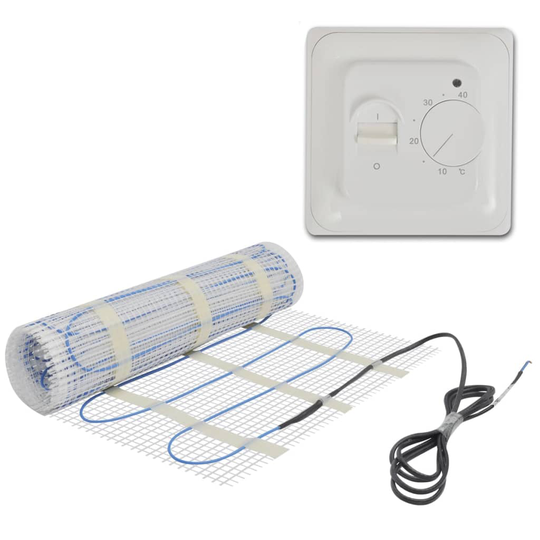 Golvvärmematta 10 m² 160 W/m² med termostat