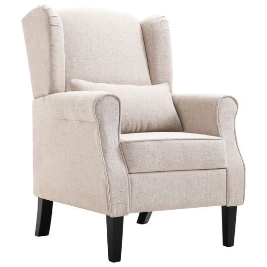 vidaXL Fåtölj beige tyg