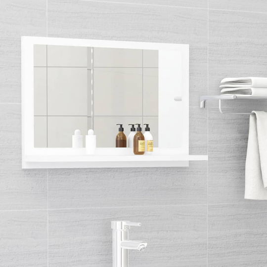 vidaXL 804562 Bathroom Mirror White 60x10,5x37 cm Engineered Wood