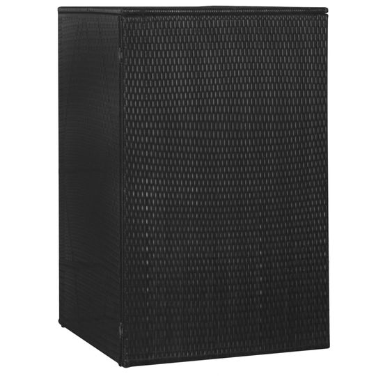 vidaXL Skjul för soptunna svart 76x78x120 cm konstrotting