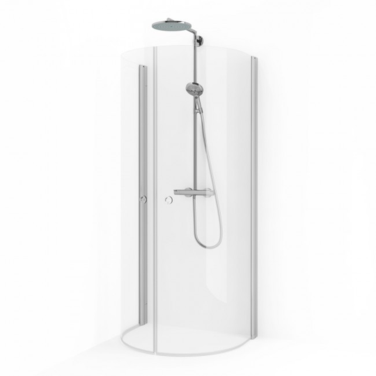 Macro Duschhörn Spirit U 67x90 - Klarglas med hållgrepp Blank 67 x 90