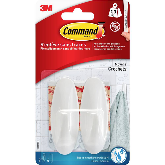 Krok (L x B x H) 79 x 29 x 29 mm Vit 3M Innehåll: 2 st