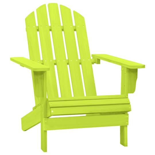 vidaXL Adirondackstol massivt granträ grön