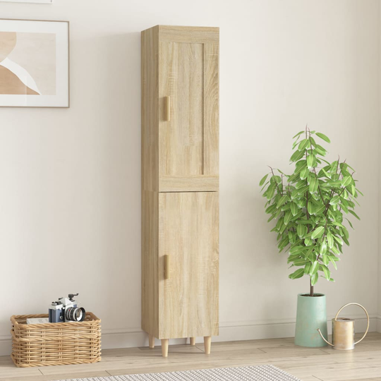 vidaXL Högskåp sonoma-ek 35x34x180 cm konstruerat trä