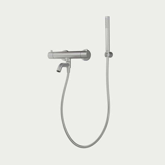 Primy Badkarsblandare Steel Pleasure 4 med handdusch och handduschfäste
