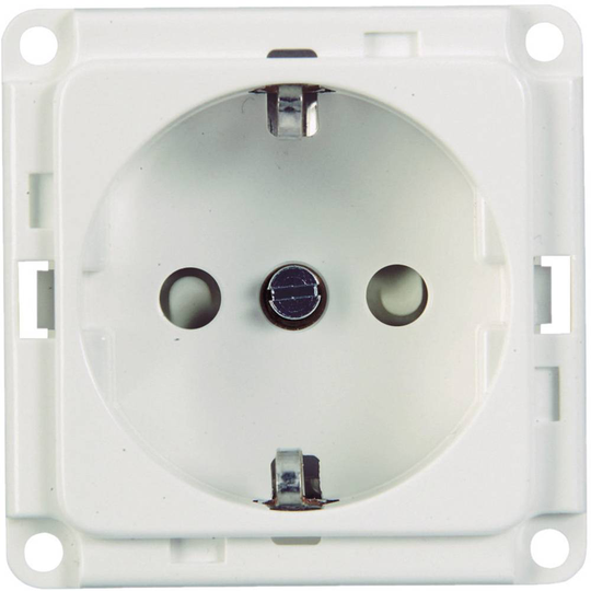 71680 Elektriskt sockellistsystem Sockel kontakt Vit