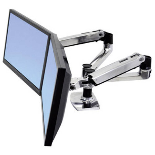 Ergotron 45-245-026 LX 2x Monitor bordsfäste 38,1 cm (15) - 68,6 cm (27) Justerbar i höjd, Tiltbar, Svängbar, Roterbar