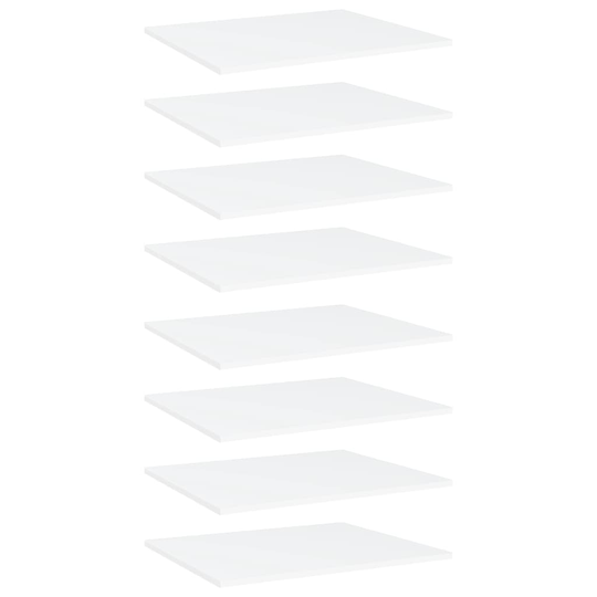 vidaXL Hyllplan 8 st vit 60x50x1,5 cm spånskiva