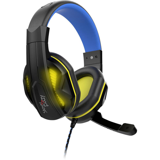 Steelplay HP47 Spel Over Ear-hörlurar Over Ear Volymkontroll, Mikrofonljudavstängning Svart/Blå