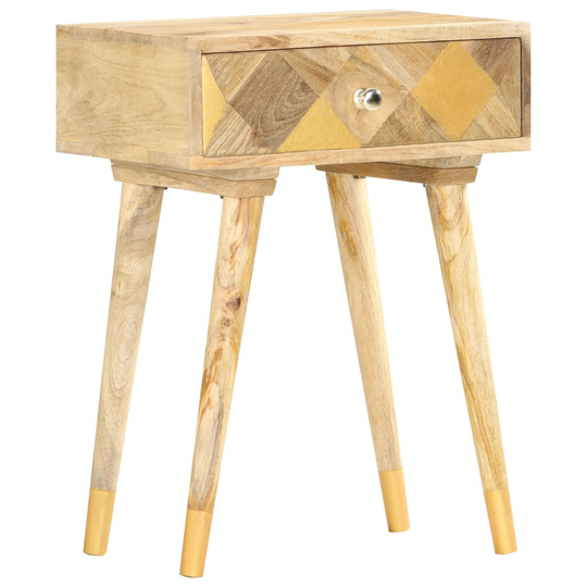 vidaXL Sängbord 43x30x58 cm massivt mangoträ