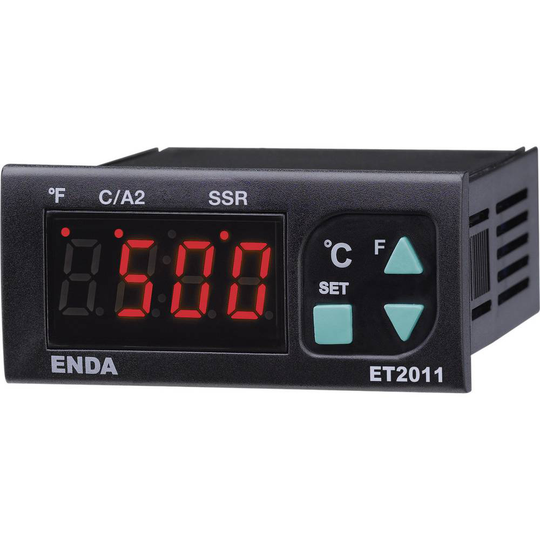Enda ET2011-RT-230 PID Termostat Pt100 -100 till +600 °C Relä 8 A, SSR (L x B x H) 71 x 77 x 35 mm