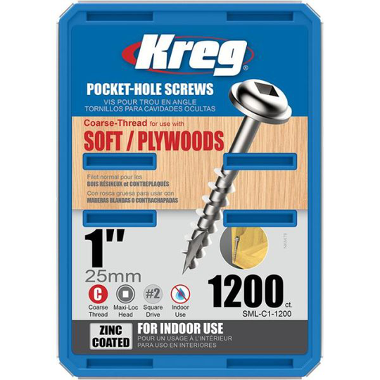 Kreg SML-C1-1200 Skruv 25 mm 1200-pack