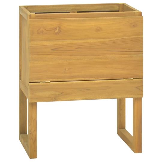 vidaXL Badrumsskåp 60x45x75 cm massivt teakträ