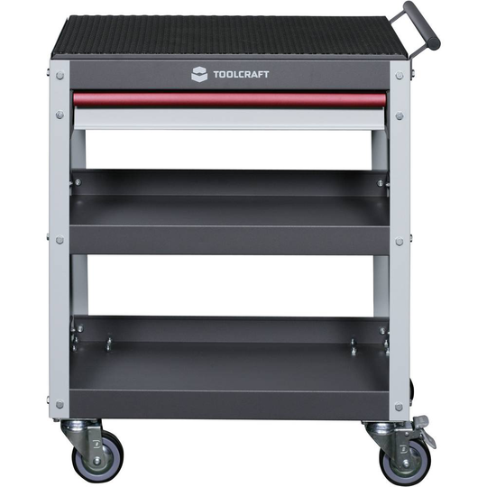 TOOLCRAFT 553942 Servicevagn med 1 låda Mått:(L x B x H) 684 x 469 x 870 mm 22.5 kg