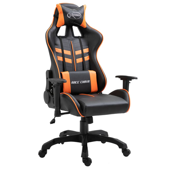 vidaXL Gamingstol orange konstläder