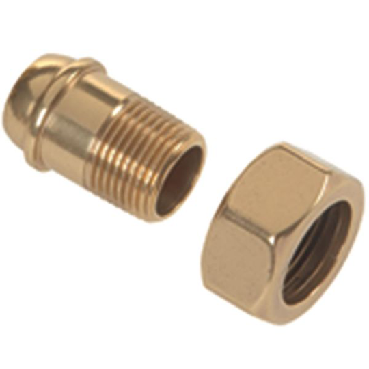 MMA 4161206 Nippel rak, till radiatorventil, med mutter DN 10