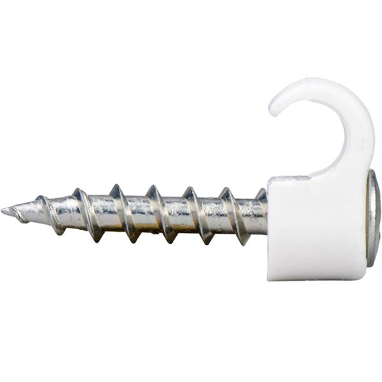 Schneider Electric 2190001 Ledningshållare TCS, med skruv, vit, 100-pack 7-10 mm, skruvlängd 32 mm