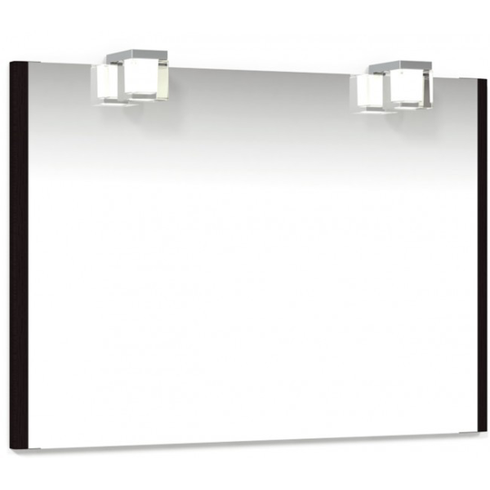 Macro Herat Spegel 1000 - 100 cm Svart Spegel Kube 2 X LED