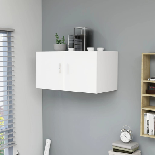 vidaXL Väggmonterat skåp vit 80x39x40 cm konstruerat trä
