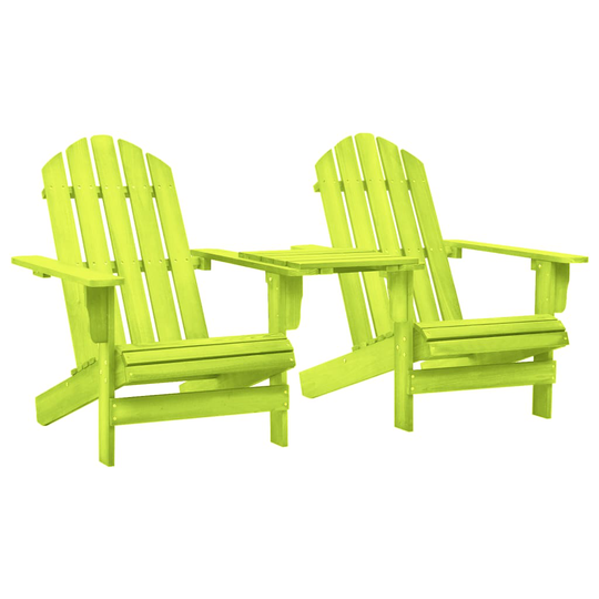 vidaXL Adirondackstol massivt granträ grön