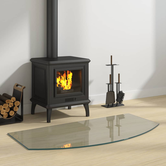 vidaXL Glasskiva för öppen spis 100x50 cm