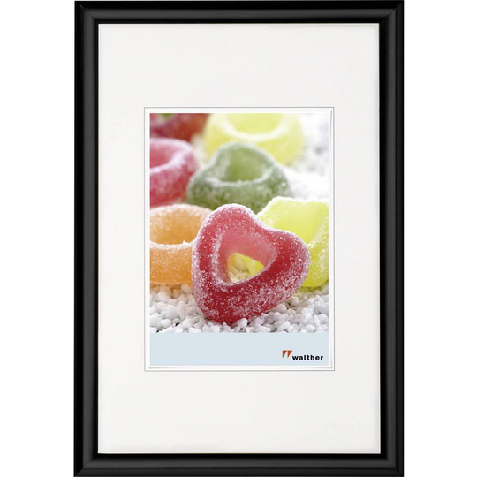 walther+ design Växelram akryl KP030B Pappersformat: 20 x 30 cm Svart