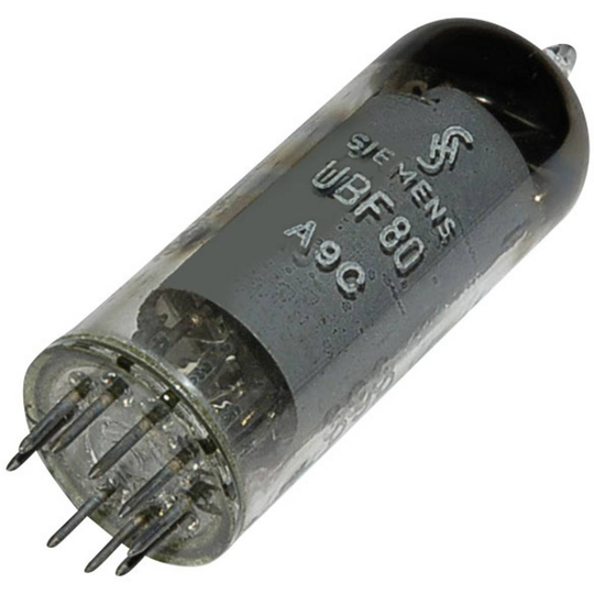 UBF 80 = 17 N 8 Elektronrör Dubbeldiod-pentod 100 V 2.8 mA Antal poler: 9 Lampsockel: Noval Innehåll 1 st