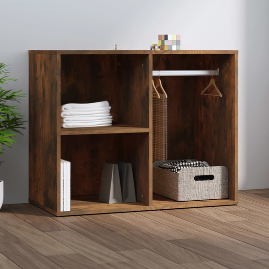 vidaXL Klädskåp rökfärgad ek 80x40x65 cm konstruerat trä