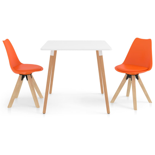 vidaXL Matgrupp 3 delar orange
