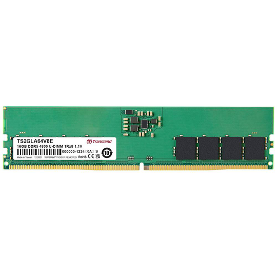 Transcend TS2GLA64V8E Internminne Desktop Modul 16 GB 1 x 16 GB DDR5-RAM 4800 MHz CL40